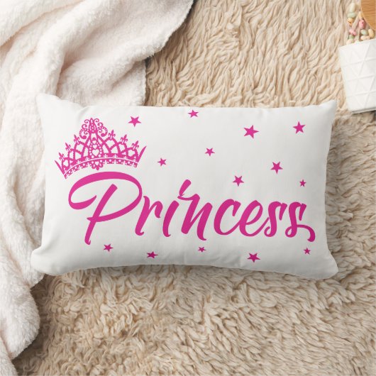 豪華なティアラ、星が付いているピンクのプリンセスのクッション ランバークッション (ブランケット)