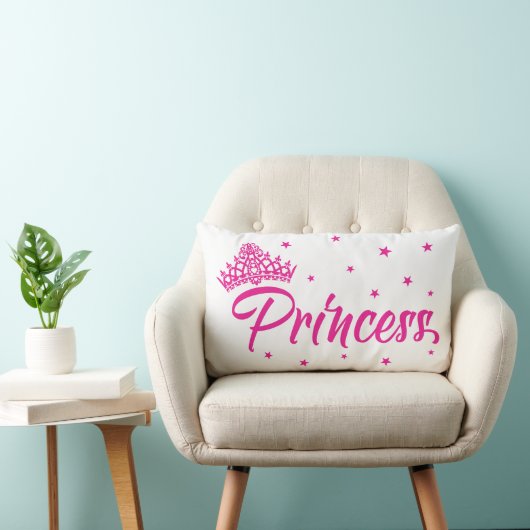 豪華なティアラ、星が付いているピンクのプリンセスのクッション ランバークッション (椅子)