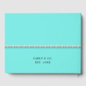 豪華なティファニーテーマのウェディングシャワーのためのゲストブック ゲストブック (裏面)