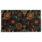 豪華なティール(緑がかった色)「伝統パターンインスパイア」キングP 枕カバー (正面右)