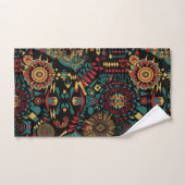 豪華なティール(緑がかった色)「伝統パターン」ソフトH ハンドタオル (ハンドタオル)