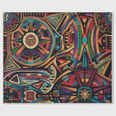 豪華なティール（緑がかった色）「古人の年代記」マットW ラッピングペーパー (フラット)