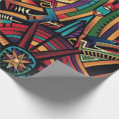 豪華なティール（緑がかった色）「古人の年代記」マットW ラッピングペーパー (角)