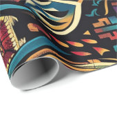 豪華なティール（緑がかった色）「古人の年代記」マットW ラッピングペーパー (ロールコーナー)