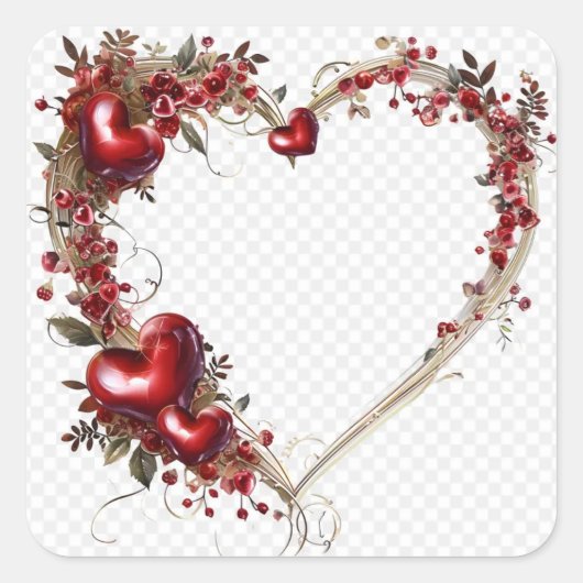 豪華なデザイナースタンプ スクエアシール (正面)