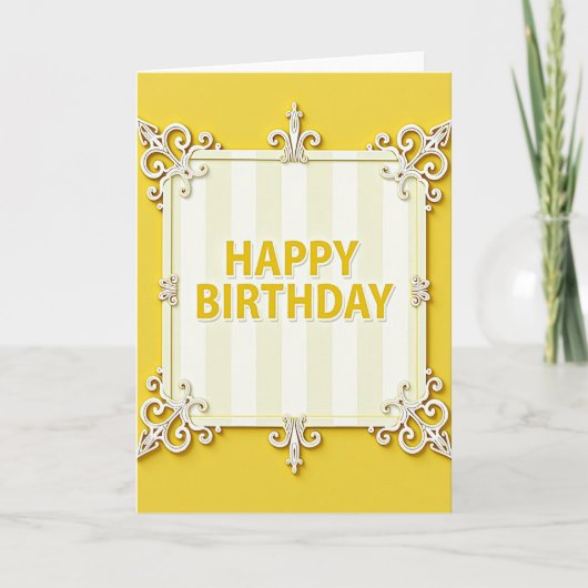 豪華なデザインの誕生日カード カード (正面)