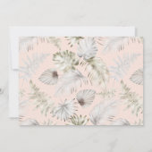 豪華なトロピカルグリーンのウェディングサンクスカード サンキューカード (裏面)