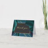 豪華なトロピカルグリーンの感謝カード サンキューカード (正面)