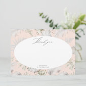 豪華なトロピカルグリーンの結婚式のお礼カード サンキューカード (スタンド正面)