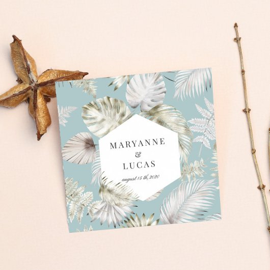 豪華なトロピカルブロージモノグラム紙ナプキンス スタンダードカクテルナプキン