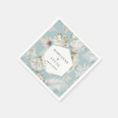 豪華なトロピカルブロージモノグラム紙ナプキンス スタンダードカクテルナプキン (角)