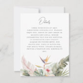 豪華なトロピカルボ結婚タニカルエンクロージャカード 招待状 (正面)