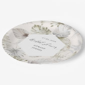 豪華なトロピカルリーフブライダルシャワー ペーパープレート (アングル)