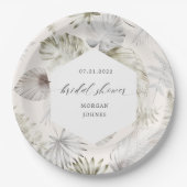 豪華なトロピカルリーフブライダルシャワー ペーパープレート (正面)