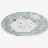 豪華なトロピカルリーフブライダルシャワー ペーパープレート (アングル)