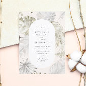 豪華なトロピカルリーフ結婚赤面 招待状