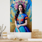 豪華なドレスを着た魔法の王女 ポスター (キッチン)