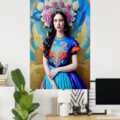 豪華なドレスを着た魔法の王女 ポスター (ホームオフィス)