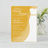 豪華なドレスブライダルシャワーの招待 招待状 (スタンド正面)