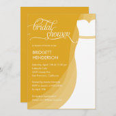 豪華なドレスブライダルシャワーの招待 招待状 (正面/裏面)