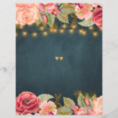 豪華なネイビーゴールドスクリプトのクッキングブックディバイダー (裏面)