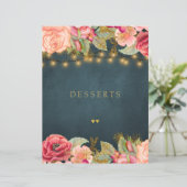 豪華なネイビーゴールドスクリプトのクッキングブックディバイダー (スタンド正面)