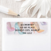 豪華なハイヒールの差出人住所ラベル ラベル (インサイチュ)