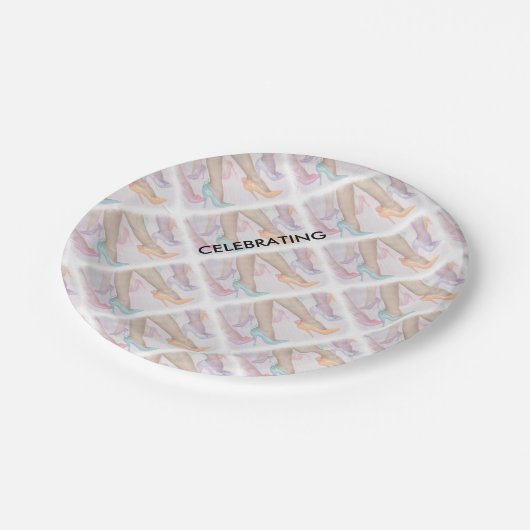 豪華なハイヒール ペーパープレート (アングル)