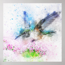 豪華なハミングバード水色