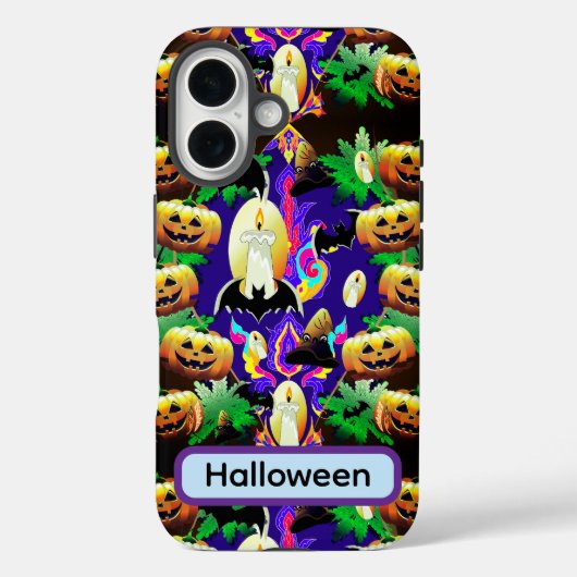 豪華なハロウィーンのスプーキーなカボチャとパターン Case-Mate iPhoneケース (裏面)