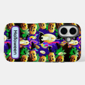 豪華なハロウィーンのスプーキーなカボチャとパターン Case-Mate iPhoneケース (裏面 (横))