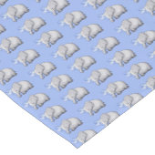 豪華なハートの気球象の男の赤ちゃんの子供部屋 ショートテーブルランナー (コーナー)