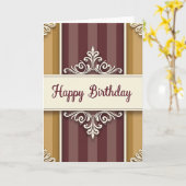豪華なバナーの誕生日カード カード (黄色い花)