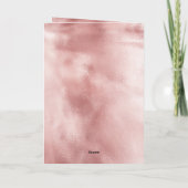 豪華なバラのピンクのキツネのウサギのクリスマス カード (裏面)