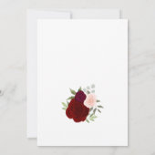 豪華なバラの優雅な水彩ボホウェディング 招待状 (裏面)