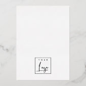 豪華なバラ色のゴールド箔押し お客様のロゴ ワークショップ ガライベント 箔招待状 (裏面)