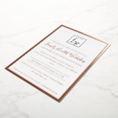 豪華なバラ色のゴールド箔押し お客様のロゴ ワークショップ ガライベント 箔招待状 (回転した状態)