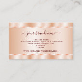 豪華なバラ金ゴールドきらめく効果プロフェッショナル 名刺 (裏面)