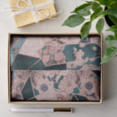 豪華なバラ金ゴールドアートフローラ幾何学的パターン 薄葉紙 (ギフト)