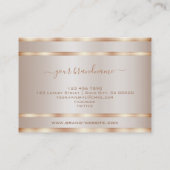 豪華なバラ金ゴールドエフェクトカラープロフェッショナル 名刺 (裏面)