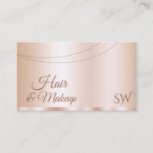 豪華なバラ金ゴールドグラマラスとイニシャル モダン 名刺 (正面)