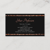 豪華なバラ金ゴールドグリッターが黒人にスパークスターズ 名刺 (裏面)