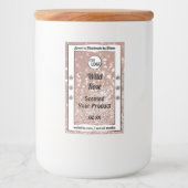 豪華なバラ金ゴールドグリッター製品ラベル追加ロゴ フードラベル (正面)