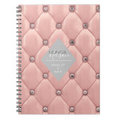 豪華なバラ金ゴールドタフテッドモノグラム ノートブック (正面)