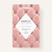 豪華なバラ金ゴールドタフテッドモノグラム バッジ (正面)