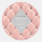 豪華なバラ金ゴールドタフテッドモノグラム ラウンドシール (正面)