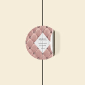 豪華なバラ金ゴールドタフテッドモノグラム ラウンドシール