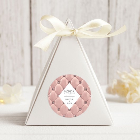 豪華なバラ金ゴールドタフテッドモノグラム ラウンドシール