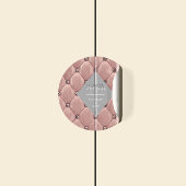 豪華なバラ金ゴールドタフテッドモノグラム ラウンドシール