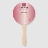 豪華なバラ金ゴールドチャリティーオークション ハンドファン (裏面)